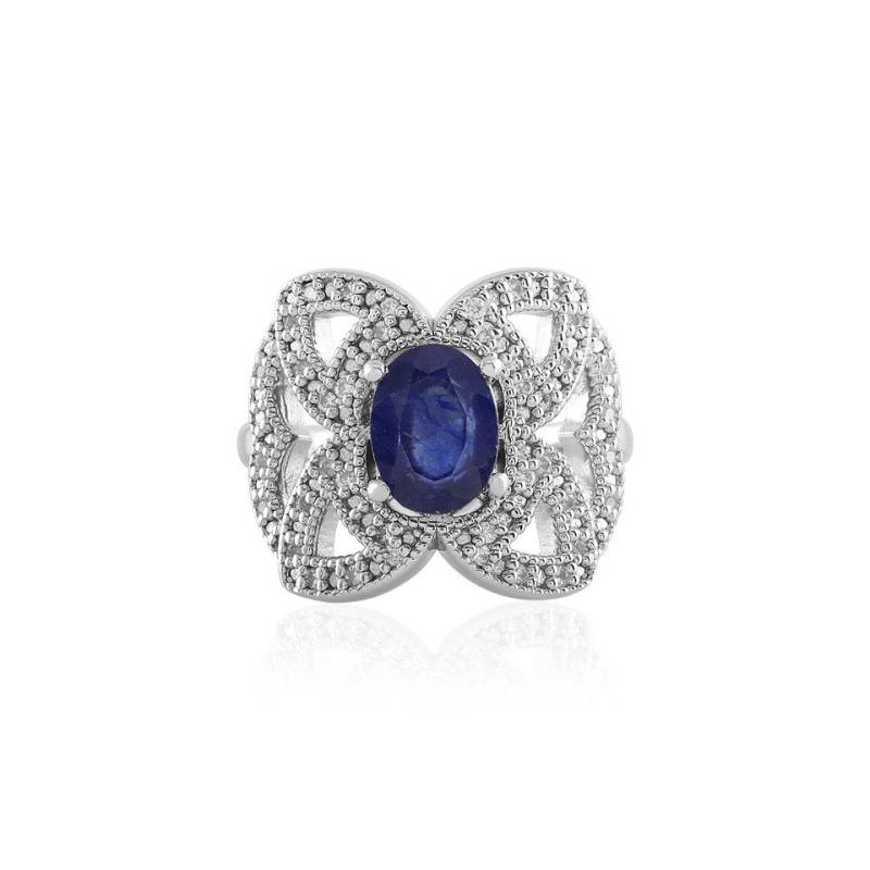 J Classics Silberring Blauer Madagaskar-Saphir-Silberring von J Classics
