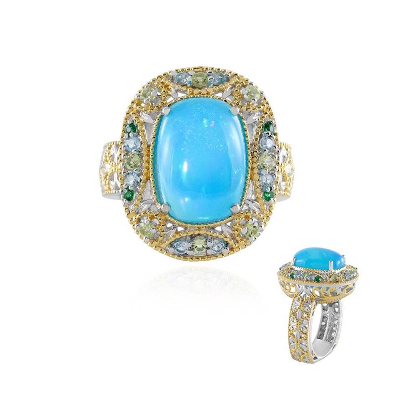 J Classics Silberring Blue Ethiopian Opal Silver Ring (Gems en Vogue) (1-tlg) von J Classics