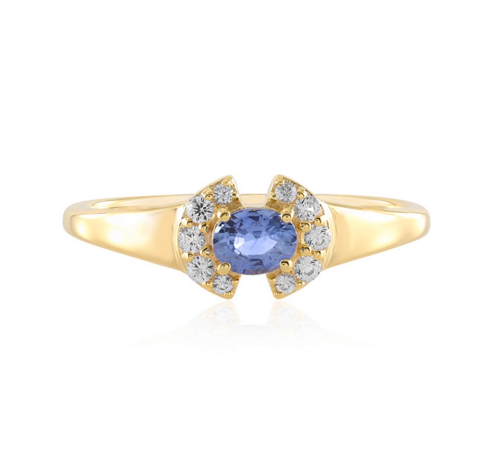 Cavill Silberring Cavill Ring Sterlingsilber, 0,33 ct blauer Ceylon-Saphir, vergoldet (1-tlg) von Cavill