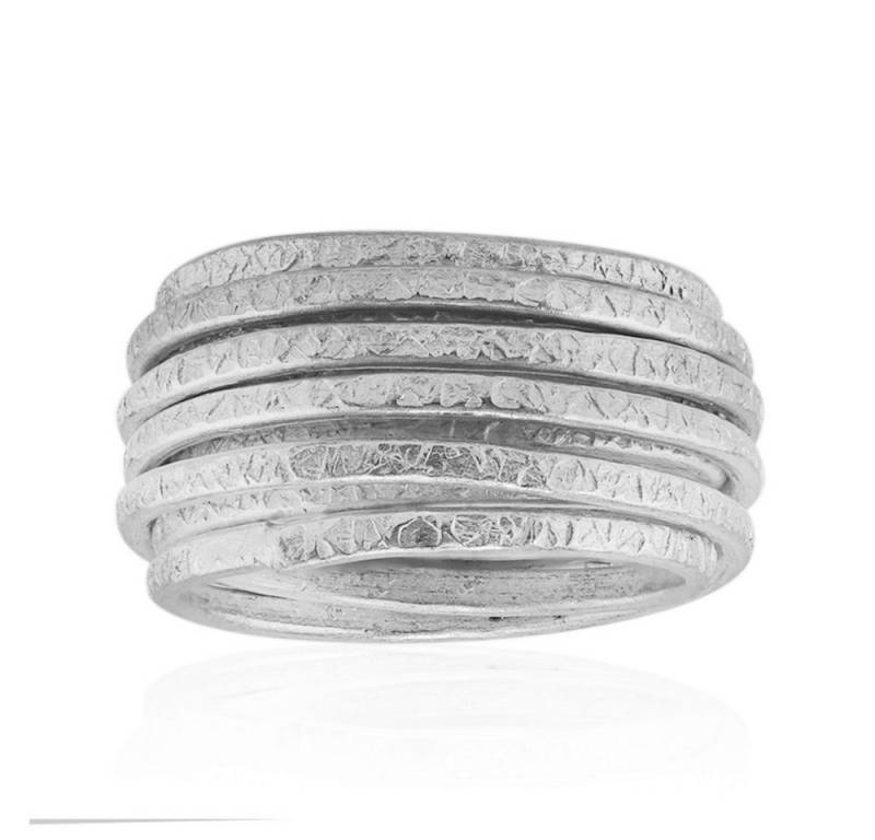 Cavill Silberring Cavill Damen Ring 925 Sterling Silber Bandring mit Struktur 20mm (1-tlg) von Cavill