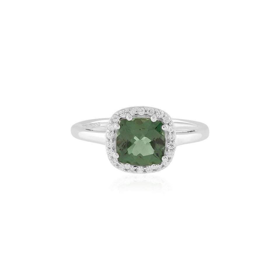 Cavill Silberring Brasilianischer Chrom-Apatit-Kissen-Silberring, 1,54 ct (1-tlg) von Cavill