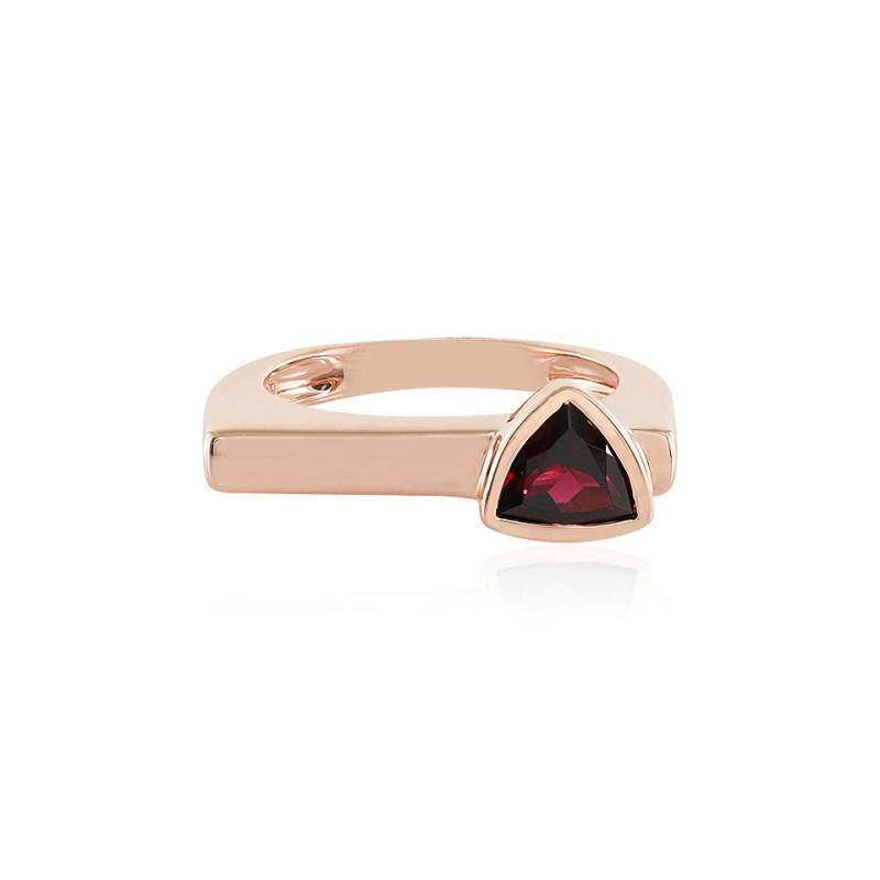 J Classics Silberring Himbeer-Rhodolith-Silberring (MONOSONO COLLECTION) von J Classics