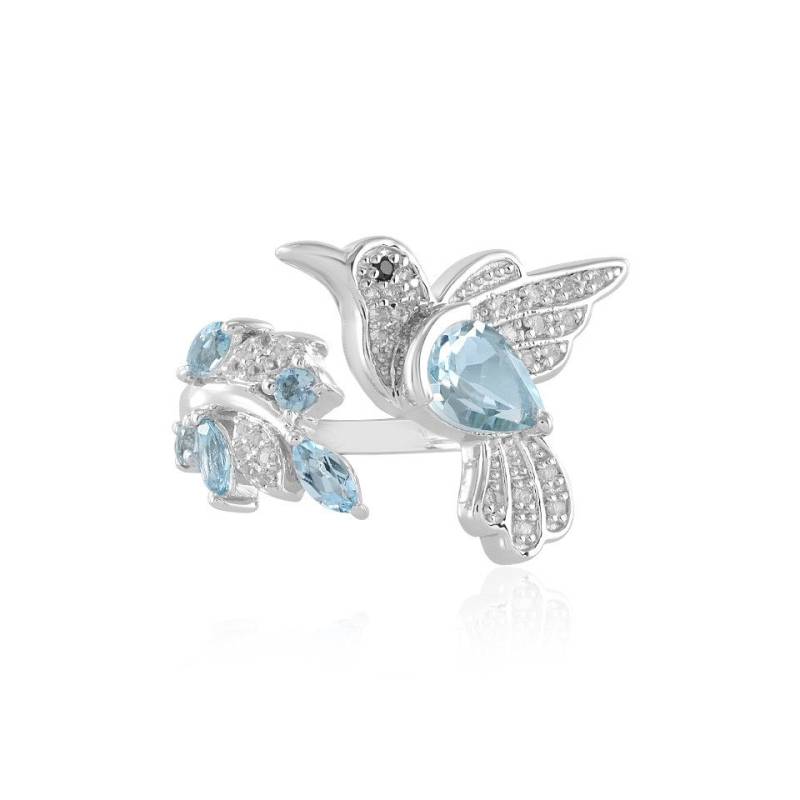 J Classics Silberring Himmelblauer Topas-Silberring von J Classics