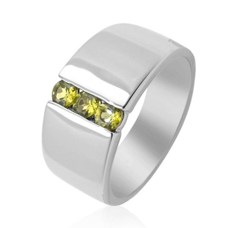 Cavill Silberring Sterlingsilber Ring mit 3 olivgrünen Idokras, 0,37 ct Echtschmuck (1-tlg) von Cavill