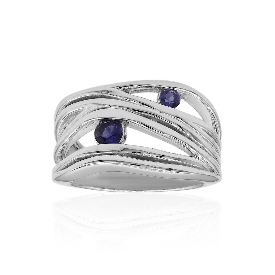 Cavill Silberring Indischer Iolith 925 Sterling Silber Ring, 0,18ct (1-tlg) von Cavill