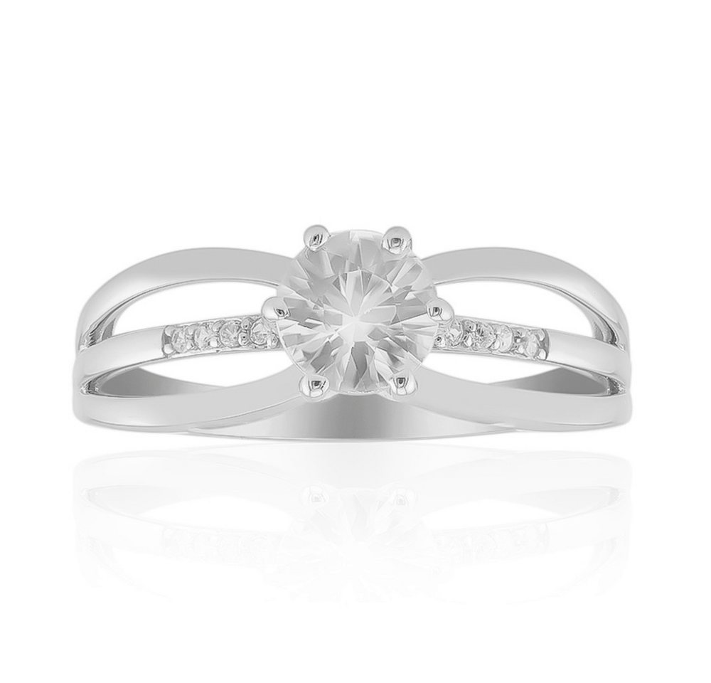 Cavill Silberring Cavill Ring aus 925 Sterling Silber, 1,15 ct Zirkon, platiniert (1-tlg) von Cavill