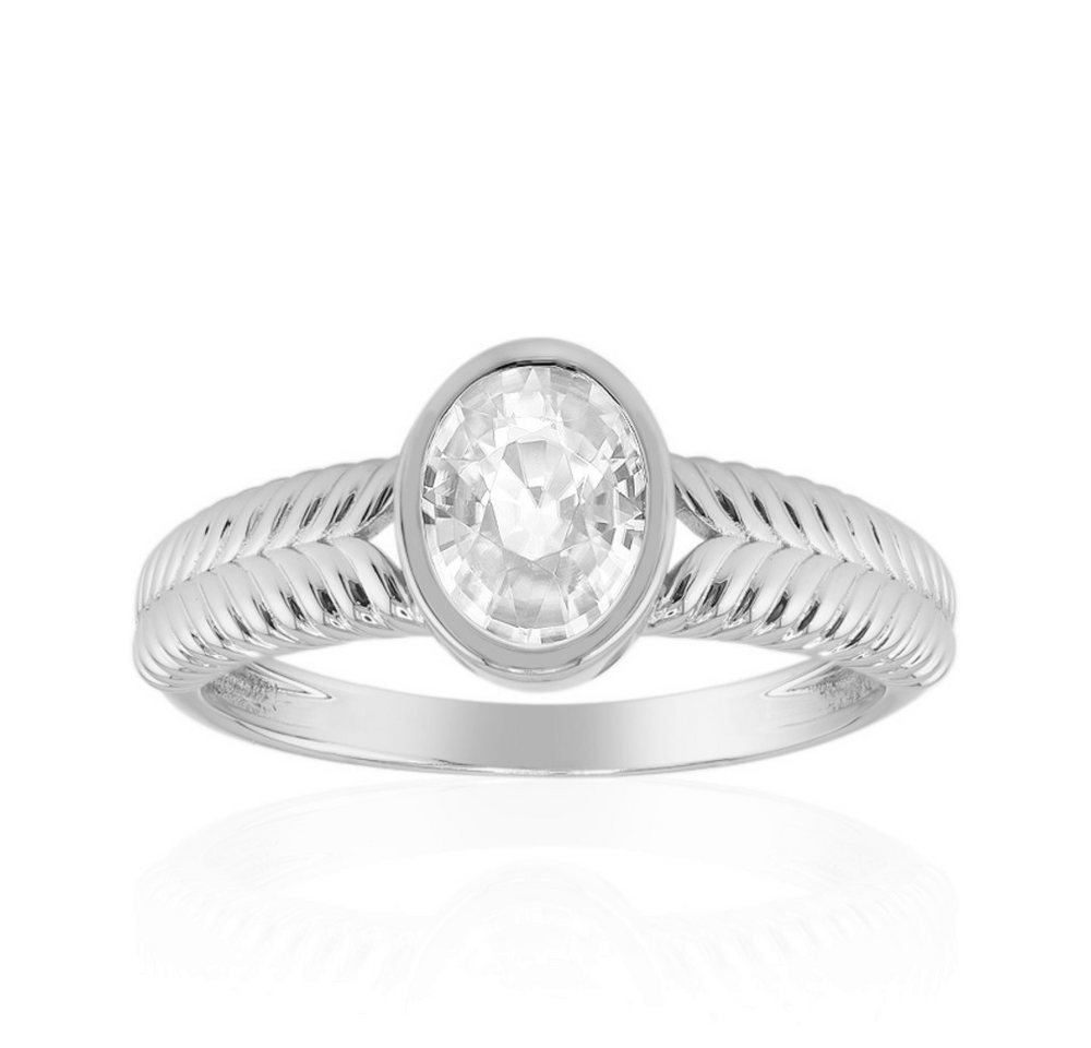 Cavill Solitärring Cavill Ring 1,88 ct ovaler Kambodscha Zirkon, 925 Silber (1-tlg) von Cavill