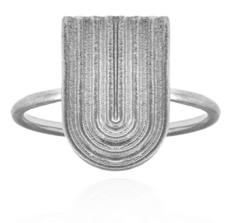 Cavill Silberring Cavill Ring aus 925 Sterlingsilber, mattiert, schildförmig, Damen (1-tlg) von Cavill