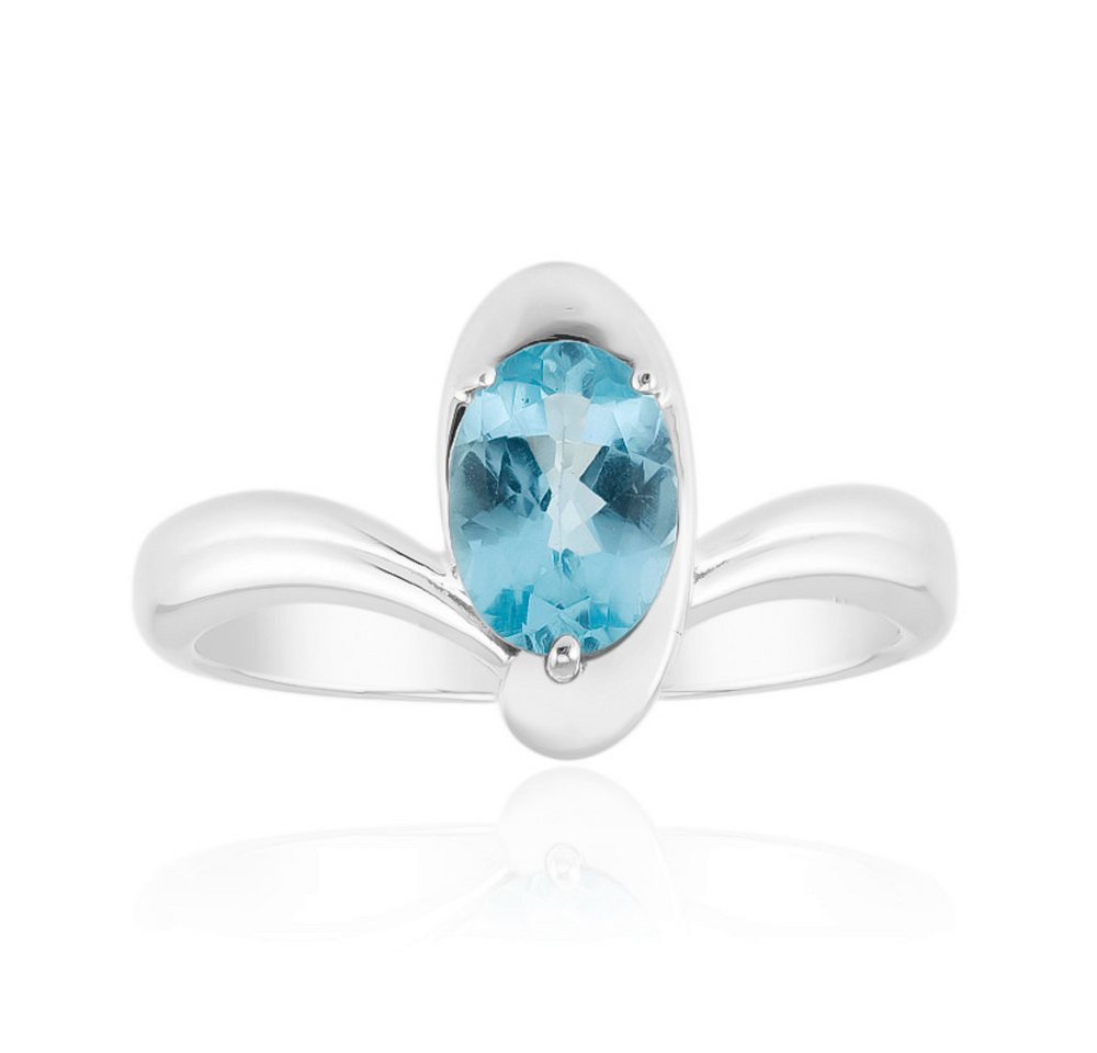 Cavill Solitärring Cavill Ring 0,64 ct blauer Apatit Oval, 925 Sterling Silber Damen (1-tlg) von Cavill