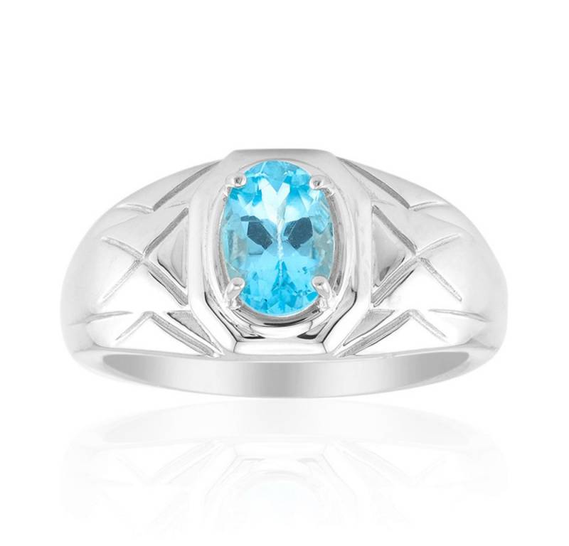 Cavill Solitärring Cavill Ring aus 925 Sterling Silber mit 0,64 ct Blauem Apatit Oval (1-tlg) von Cavill