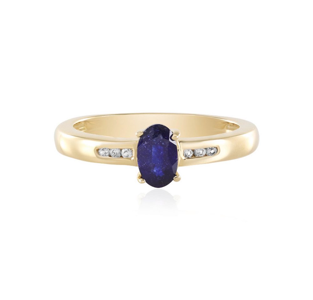 Cavill Silberring Cavill Ring vergoldet Silber mit 0,54 ct blauem Saphir & Zirkonia (1-tlg) von Cavill