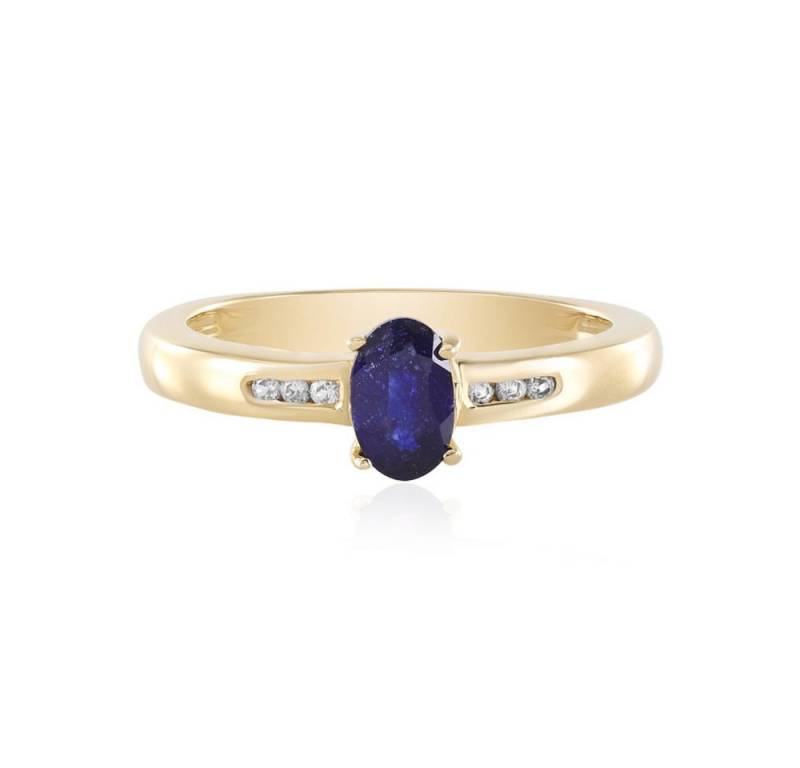 Cavill Silberring Cavill Ring vergoldet Silber mit 0,54 ct blauem Saphir & Zirkonia (1-tlg) von Cavill