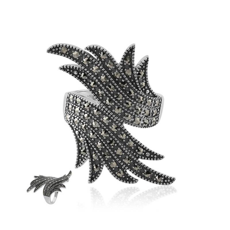 J Classics Silberring Marcasite Silver Ring (Annette classic) (1-tlg) von J Classics