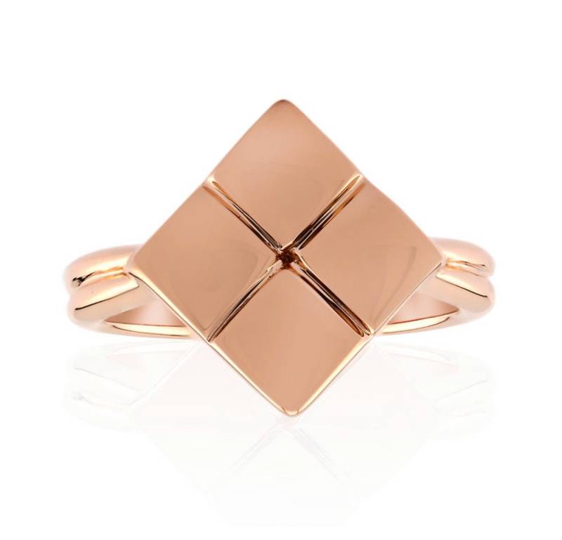 Cavill Silberring Ring Damen, rosévergoldet 925 Sterling Silber, geometrisch 19x19 mm (1-tlg) von Cavill