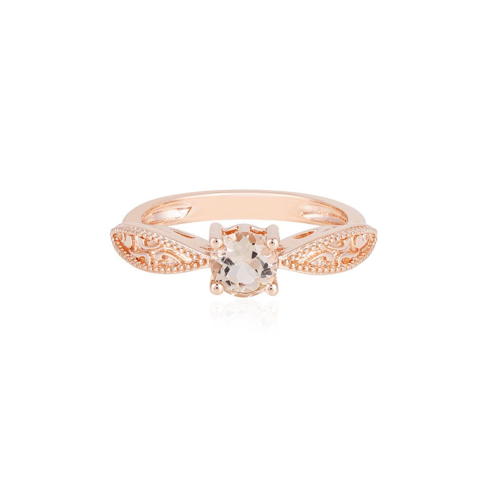 Cavill Silberring Schicker Madagaskar 0,405ct Morganit Rose vergoldeter Ring (1-tlg) von Cavill