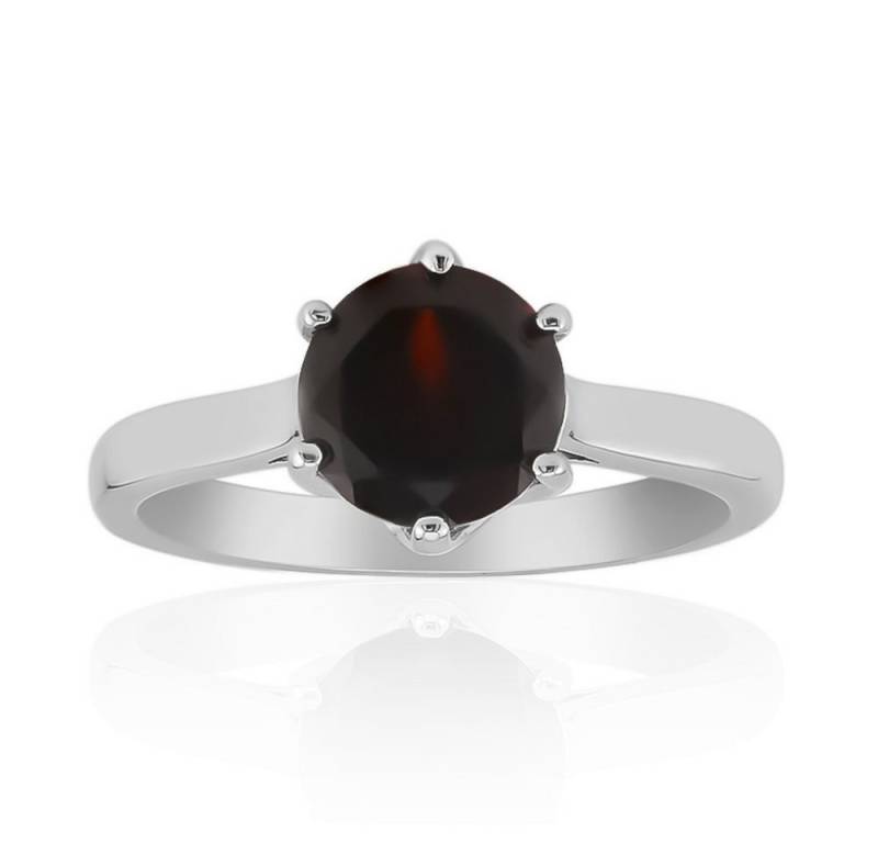 Cavill Solitärring Mosambik-Granat 1,35 ct Ring in platin. 925 Silber, rot, elegant (1-tlg) von Cavill