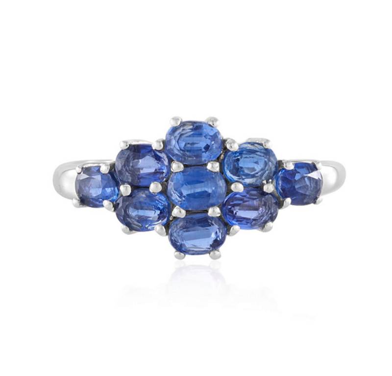 Cavill Silberring Cavill Ring aus Sterlingsilber mit 9 blauen Kyaniten, 1,53 ct Oval (1-tlg) von Cavill