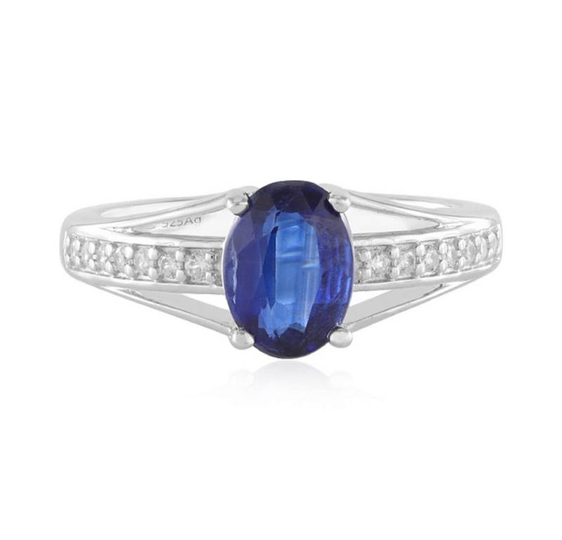 Cavill Silberring Cavill Ring Sterlingsilber 1,17 ct Kyanit oval, 14 Zirkone blau (1-tlg) von Cavill