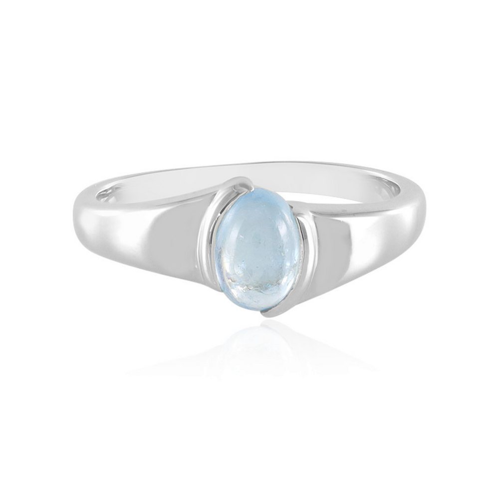 Cavill Solitärring Cavill Ring 0,84 ct Aquamarin, 925 Silber platin, Damen-Echtschmuck (1-tlg) von Cavill
