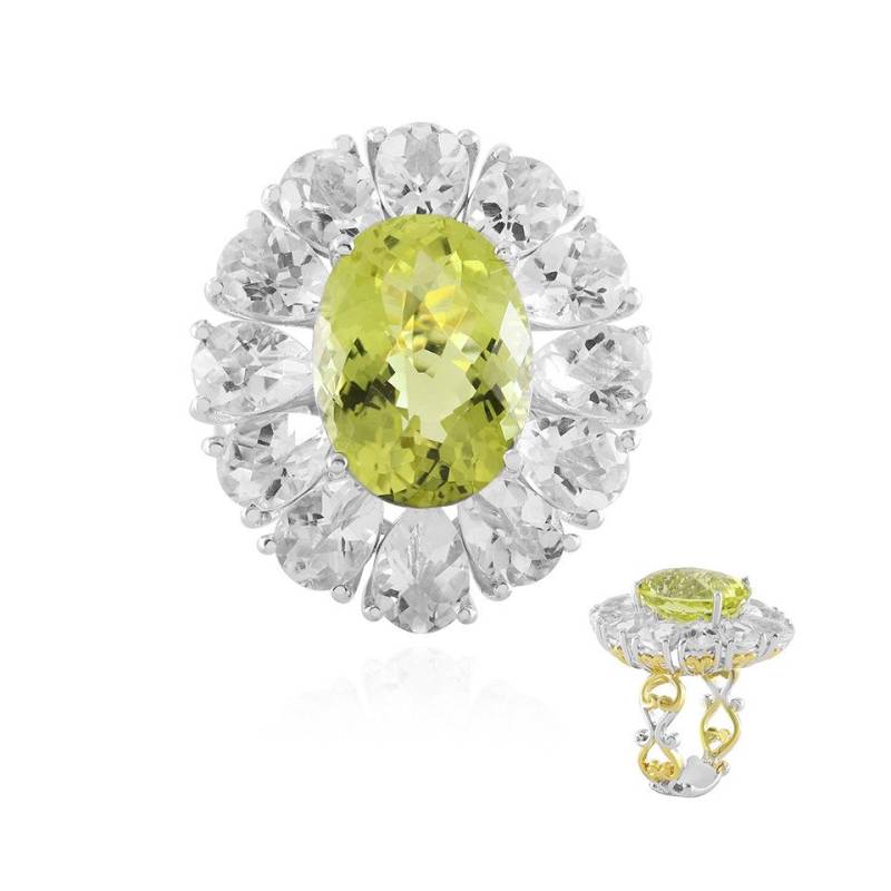 J Classics Silberring Ouro Verde Quartz Silver Ring (Gems en Vogue) (1-tlg) von J Classics