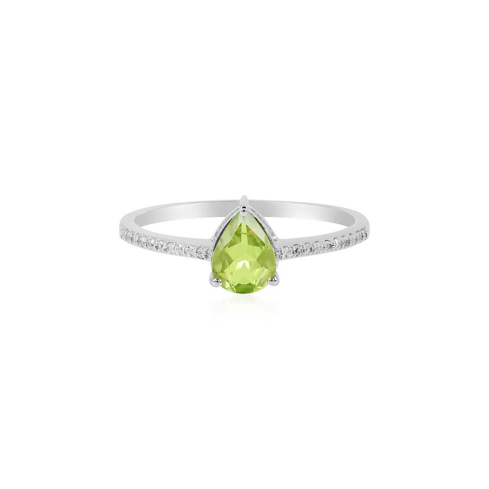 Cavill Silberring Schicker chinesischer Peridot & Zirkon Silber Ring, 0,937ct (1-tlg) von Cavill