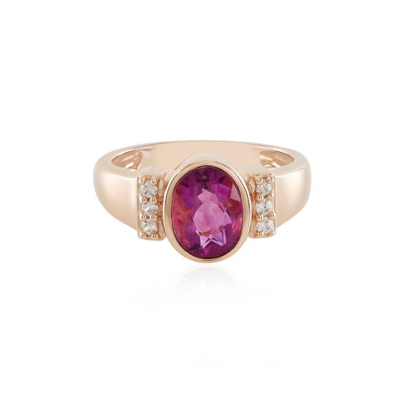 J Classics Silberring Pinkfarbener Fluorit-Silberring (KM by Juwelo) von J Classics