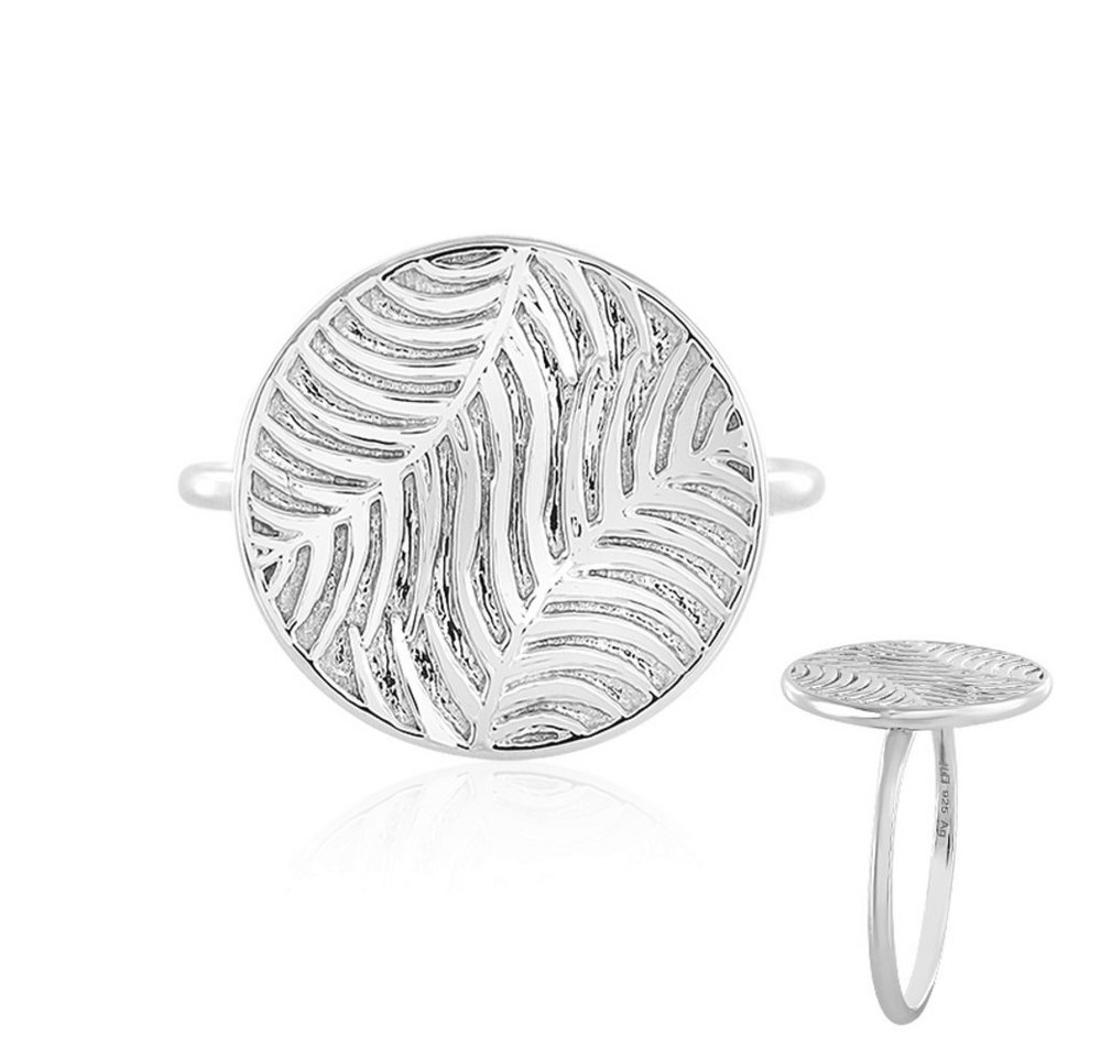 Cavill Silberring Ring aus 925 Sterling Silber, Blattdesign, plattiert, Damen (1-tlg) von Cavill