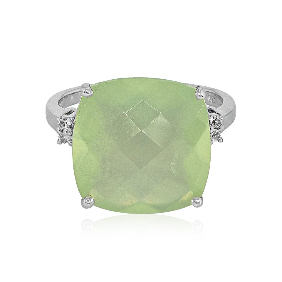Cavill Silberring Australischer Prehnit Kissen Silber Ring, 7,99ct (1-tlg) von Cavill