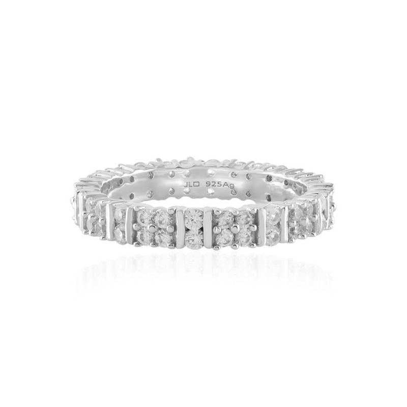 J Classics Silberring Raffinierter Silberring mit Zirkonbesatz (1-tlg) von J Classics