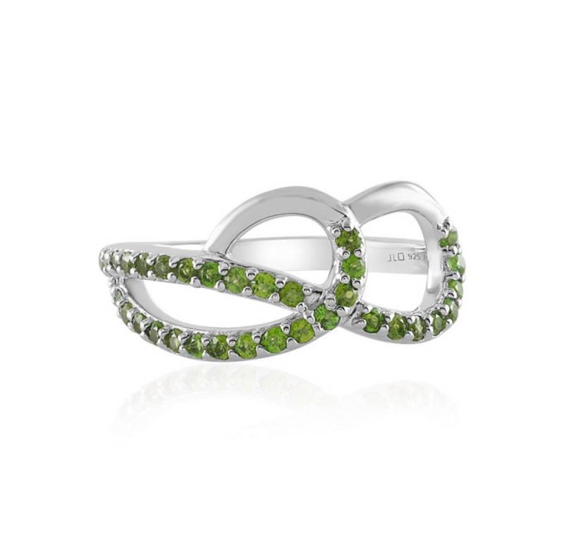 Cavill Silberring Cavill Ring Sterlingsilber 925, 0,57 ct grüner Diopsid, platin (1-tlg) von Cavill
