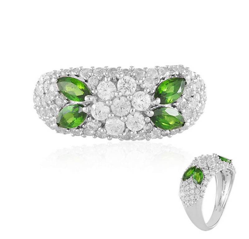 Cavill Silberring Cavill Ring aus 925er Sterlingsilber, platinierter Diopsid 2,8 ct (1-tlg) von Cavill