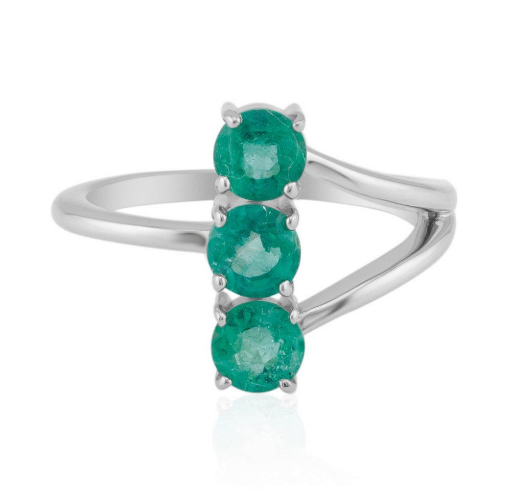 Cavill Silberring Cavill Ring Sterlingsilber mit 1,1 ct russischem Smaragd rund (1-tlg) von Cavill