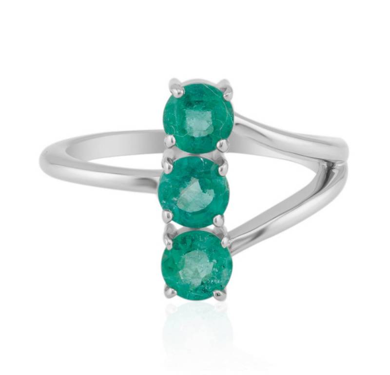 Cavill Silberring Cavill Ring Sterlingsilber mit 1,1 ct russischem Smaragd rund (1-tlg) von Cavill