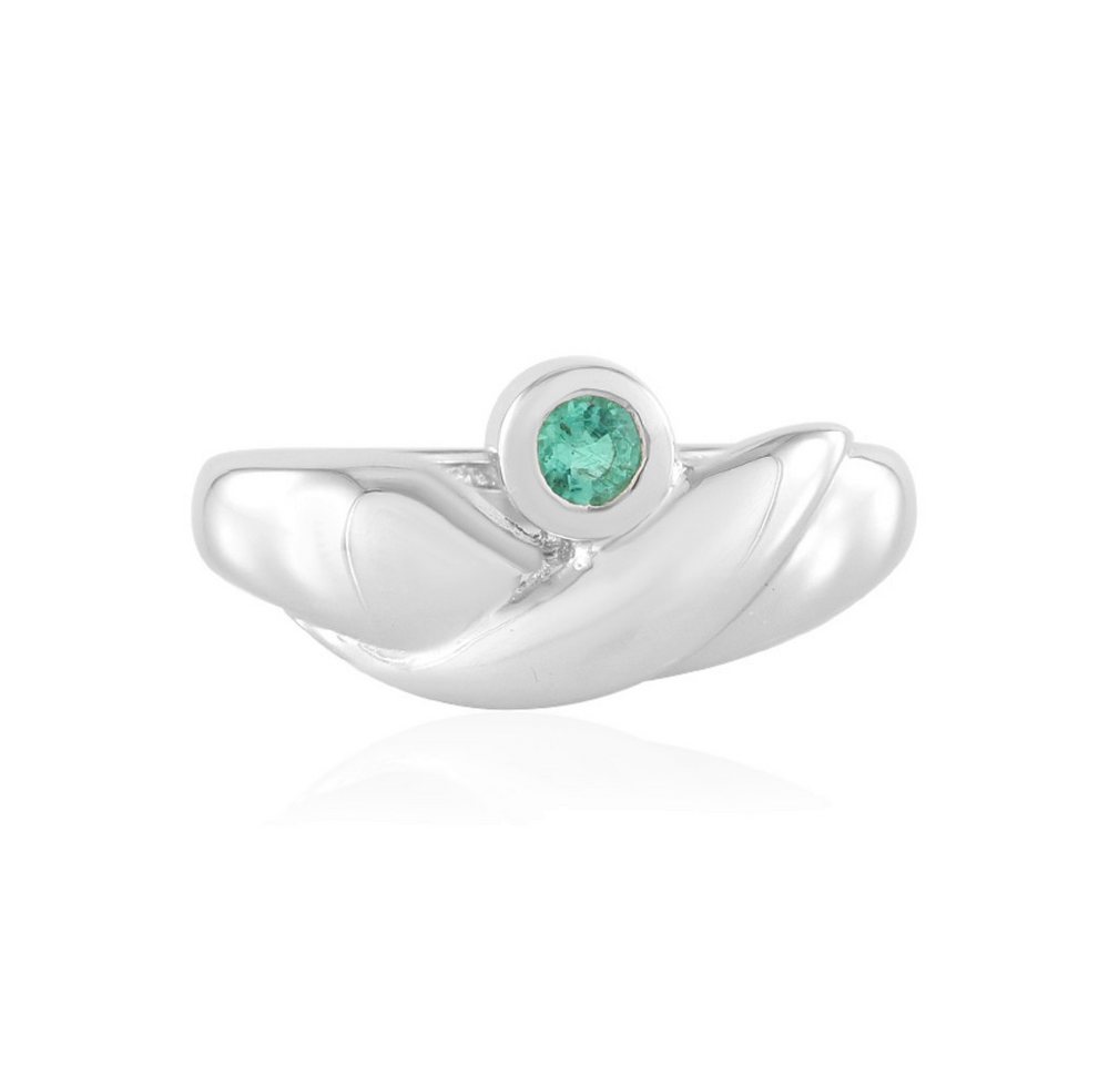 Cavill Solitärring Cavill eleganter Smaragd Ring 0,11 ct 925 Sterlingsilber platin (1-tlg) von Cavill