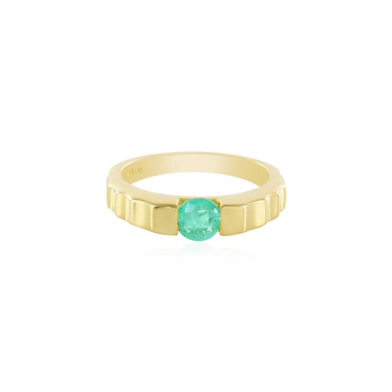 Cavill Silberring Russischer 0,50ct Smaragd Goldplattierter Silberring (1-tlg) von Cavill