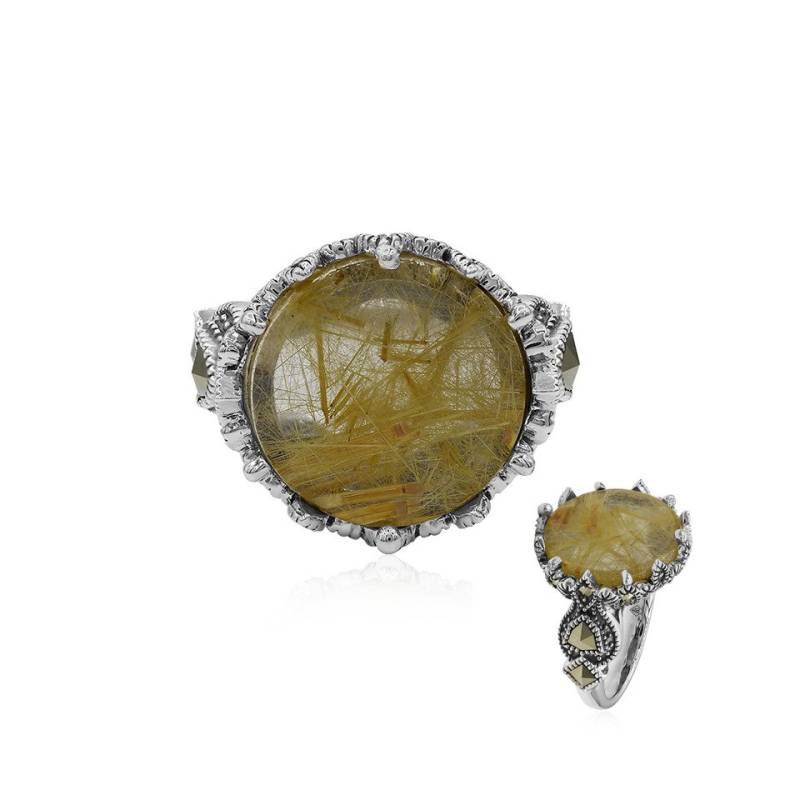 J Classics Silberring Rutile Quartz Silver Ring (Annette classic) (1-tlg) von J Classics