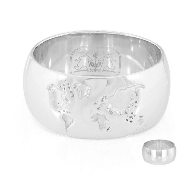 Cavill Diamantring Weltkarte Detail 0,021ct Diamant Silber Ring (1-tlg) von Cavill