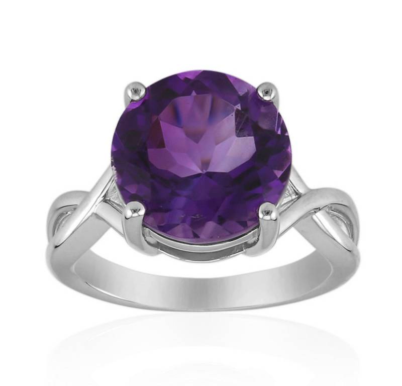 Cavill Solitärring Anspruchsvoller 3,89ct sambischer Amethyst Silber Ring (1-tlg) von Cavill
