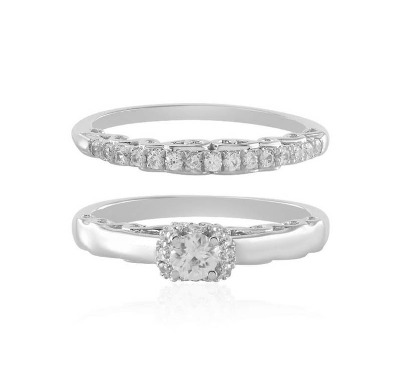 Cavill Silberring Cavill Ring mit 0,85 ct Brillanten, platin. 925er Silber (1-tlg) von Cavill