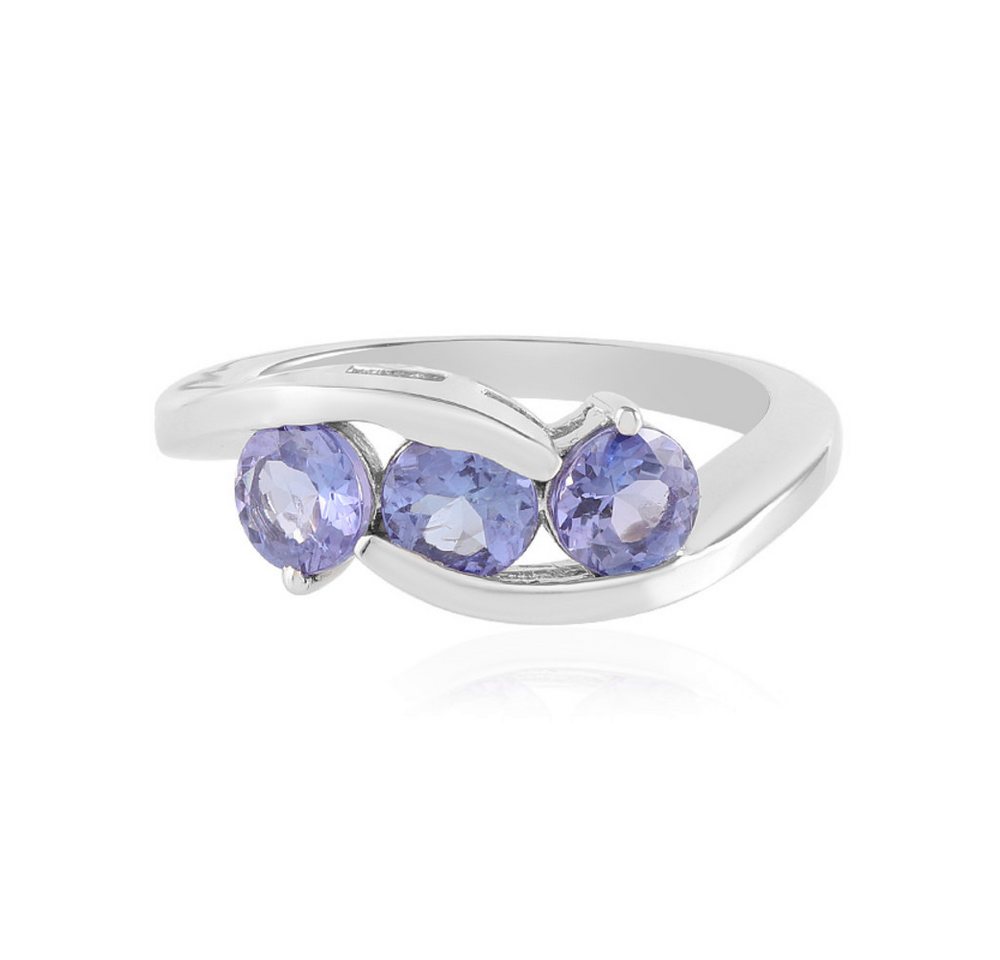 Cavill Silberring Cavill Ring Tansanit 1,58 ct, platinierter 925er Sterling Silber (1-tlg) von Cavill