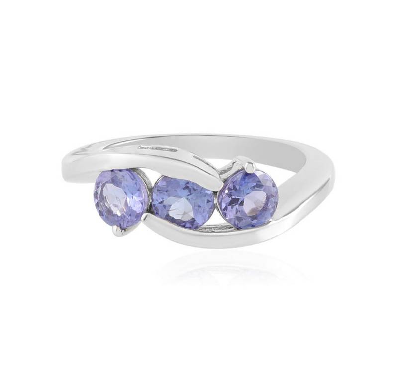 Cavill Silberring Cavill Ring Tansanit 1,58 ct, platinierter 925er Sterling Silber (1-tlg) von Cavill