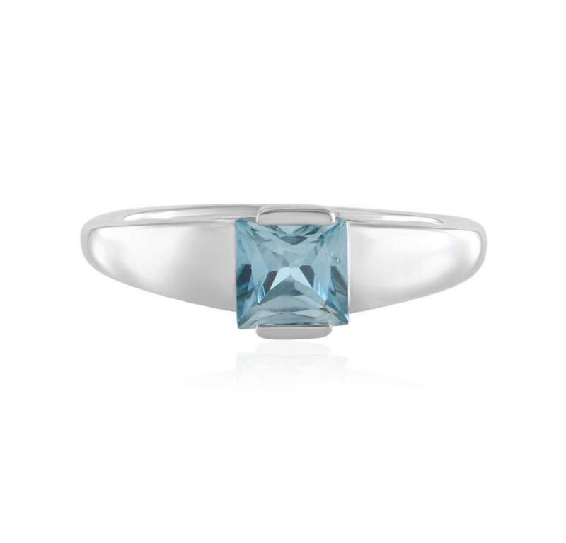 Cavill Solitärring Cavill 925 Sterlingsilberring mit 0,74 ct blauem Zirkon, Quadrat (1-tlg) von Cavill