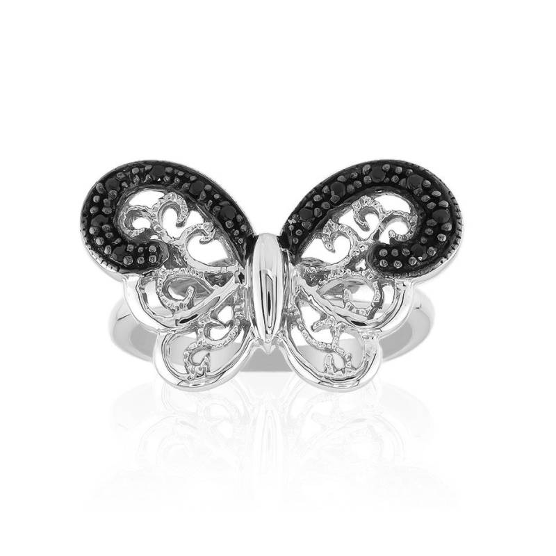 J Classics Silberring Schwarzer Onyx-Silberring von J Classics