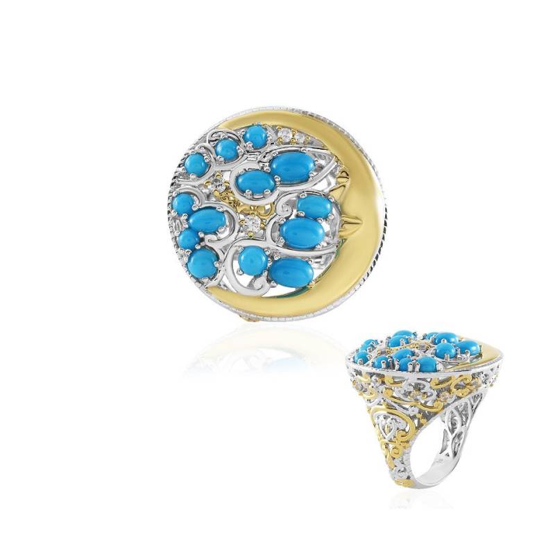 J Classics Silberring Sleeping Beauty Turquoise Silver Ring (Gems en Vogue) (1-tlg) von J Classics