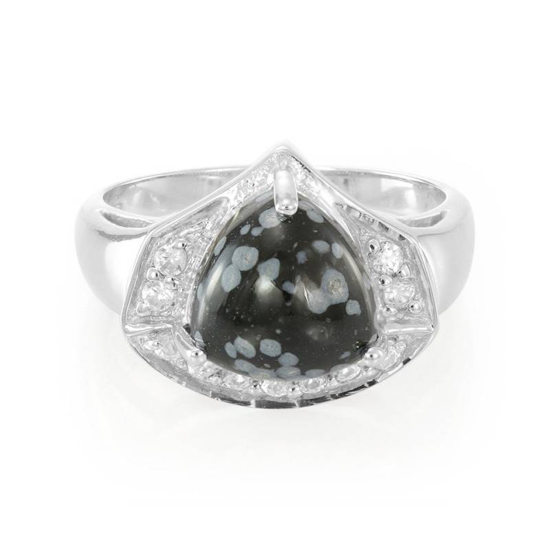 J Classics Silberring Snowflake Obsidian Silver Ring (1-tlg) von J Classics