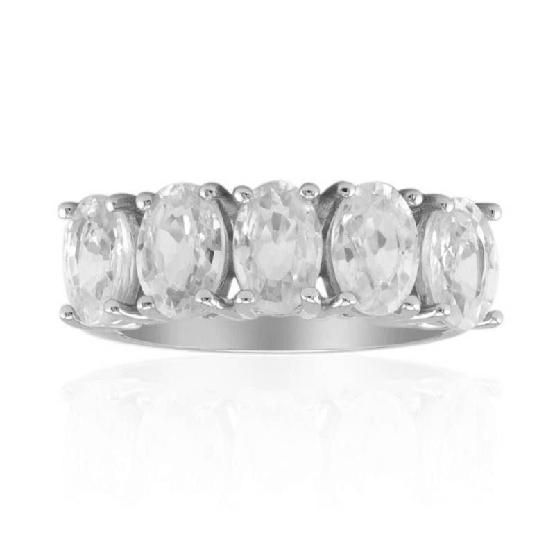 Cavill Silberring Cavill Zirkon-Silberring 5 Ovalschliffe 2,76 ct Sterlingsilber (1-tlg) von Cavill
