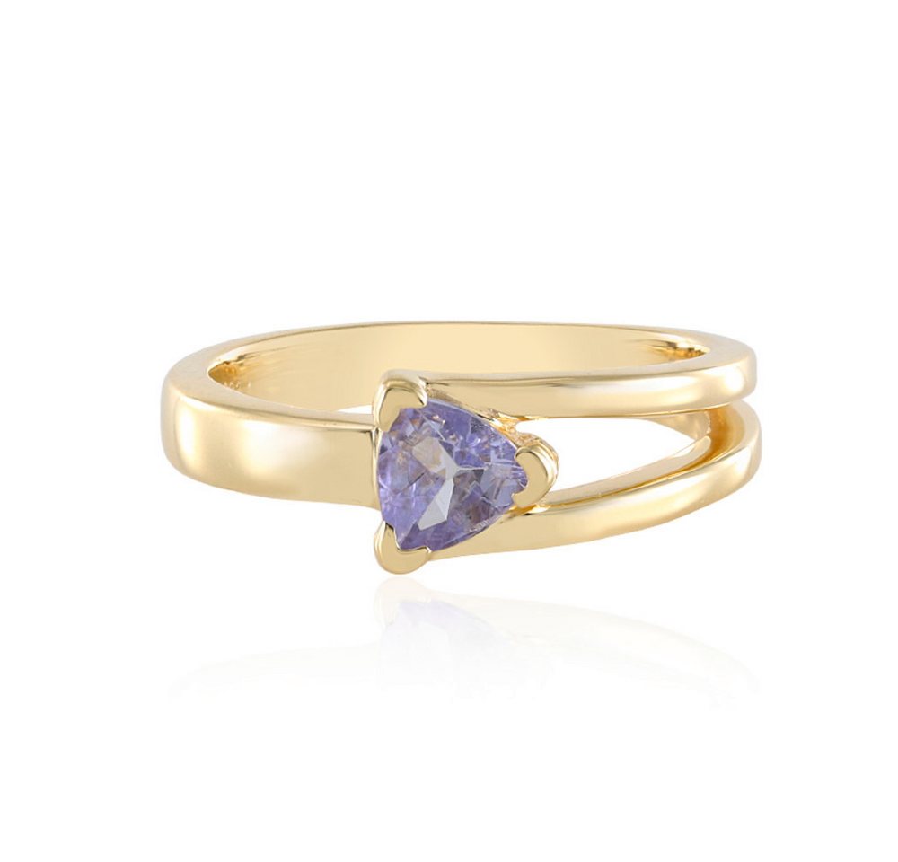 Cavill Solitärring Cavill Ring vergoldet 925 Silber mit 0,39 ct Tansanit violett (1-tlg) von Cavill
