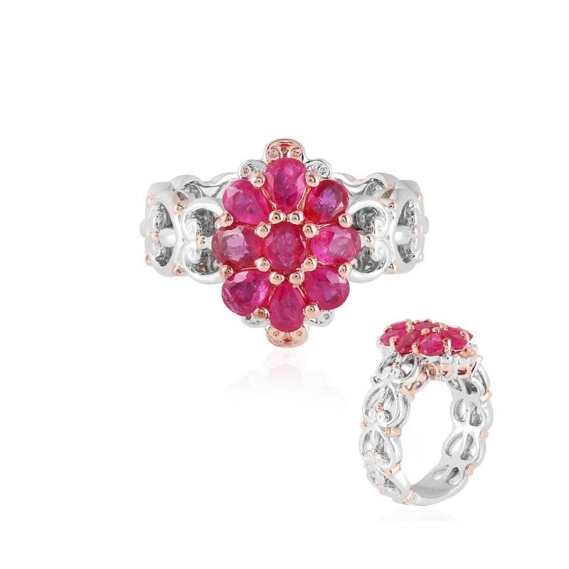 J Classics Silberring Tanzanian Ruby Silver Ring (Gems en Vogue) (1-tlg) von J Classics