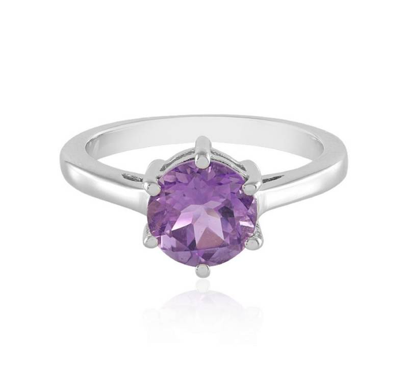 Cavill Solitärring Cavill Ring Sterlingsilber platinbeschichtet mit 1,795 ct Amethyst (1-tlg) von Cavill