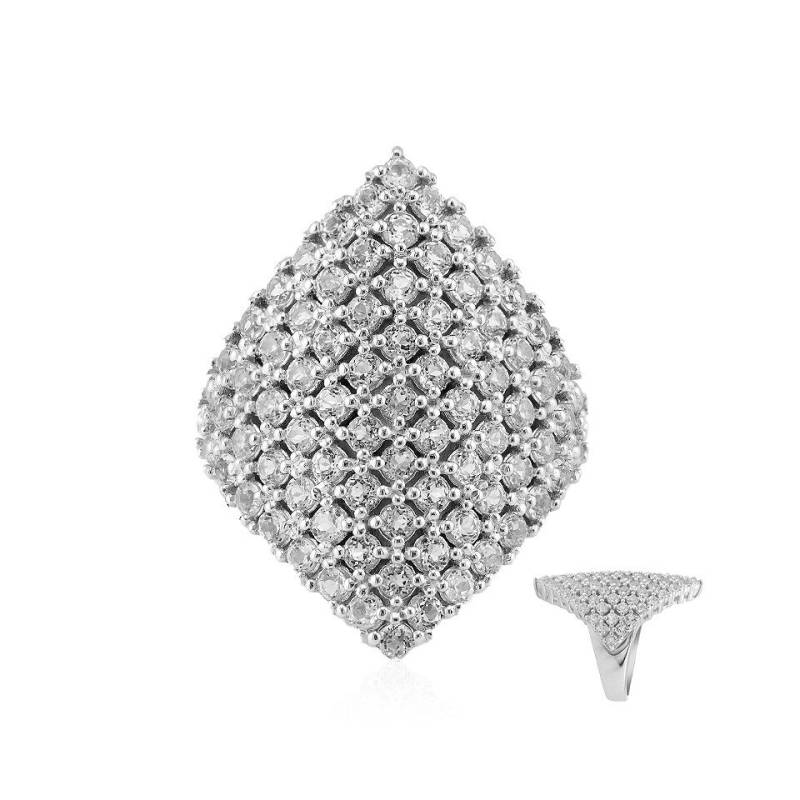 Cavill Silberring Weißer Topas Cluster Silber Ring (1-tlg) von Cavill